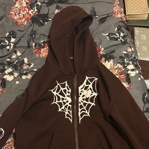 SHEIN Dark Brown Cozy Hoodie